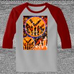 Raglan 3/4 Roundneck Shirt (Gray Body) Thumbnail