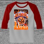 Raglan 3/4 Roundneck Shirt (Gray Body) Thumbnail