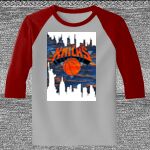 Raglan 3/4 Roundneck Shirt (Gray Body) Thumbnail