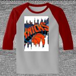 Raglan 3/4 Roundneck Shirt (Gray Body) Thumbnail