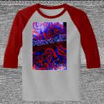 Raglan 3/4 Roundneck Shirt (Gray Body) Thumbnail