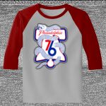 Raglan 3/4 Roundneck Shirt (Gray Body) Thumbnail