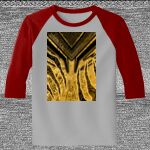 Raglan 3/4 Roundneck Shirt (Gray Body) Thumbnail