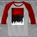 Raglan 3/4 Roundneck Shirt (Gray Body) Thumbnail