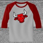 Raglan 3/4 Roundneck Shirt (Gray Body) Thumbnail