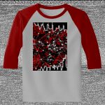 Raglan 3/4 Roundneck Shirt (Gray Body) Thumbnail