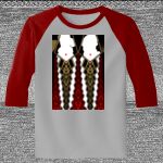 Raglan 3/4 Roundneck Shirt (Gray Body) Thumbnail