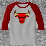 Raglan 3/4 Roundneck Shirt (Gray Body) Thumbnail