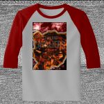 Raglan 3/4 Roundneck Shirt (Gray Body) Thumbnail