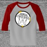 Raglan 3/4 Roundneck Shirt (Gray Body) Thumbnail