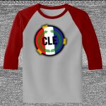 Raglan 3/4 Roundneck Shirt (Gray Body) Thumbnail