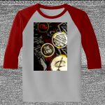 Raglan 3/4 Roundneck Shirt (Gray Body) Thumbnail