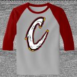 Raglan 3/4 Roundneck Shirt (Gray Body) Thumbnail