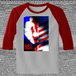 Raglan 3/4 Roundneck Shirt (Gray Body) Thumbnail