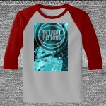 Raglan 3/4 Roundneck Shirt (Gray Body) Thumbnail