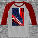 Raglan 3/4 Roundneck Shirt (Gray Body) Thumbnail