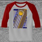 Raglan 3/4 Roundneck Shirt (Gray Body) Thumbnail