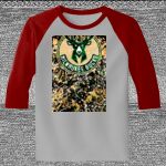 Raglan 3/4 Roundneck Shirt (Gray Body) Thumbnail