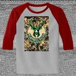 Raglan 3/4 Roundneck Shirt (Gray Body) Thumbnail