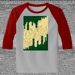 Raglan 3/4 Roundneck Shirt (Gray Body) Thumbnail