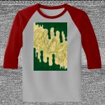 Raglan 3/4 Roundneck Shirt (Gray Body) Thumbnail