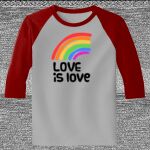 Raglan 3/4 Roundneck Shirt (Gray Body) Thumbnail