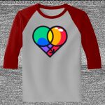 Raglan 3/4 Roundneck Shirt (Gray Body) Thumbnail