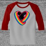 Raglan 3/4 Roundneck Shirt (Gray Body) Thumbnail