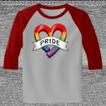 Raglan 3/4 Roundneck Shirt (Gray Body) Thumbnail