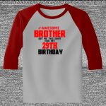 Raglan 3/4 Roundneck Shirt (Gray Body) Thumbnail