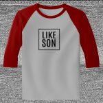 Raglan 3/4 Roundneck Shirt (Gray Body) Thumbnail