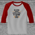 Raglan 3/4 Roundneck Shirt (Gray Body) Thumbnail