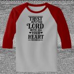 Raglan 3/4 Roundneck Shirt (Gray Body) Thumbnail