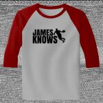 Raglan 3/4 Roundneck Shirt (Gray Body) Thumbnail