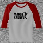 Raglan 3/4 Roundneck Shirt (Gray Body) Thumbnail