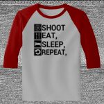 Raglan 3/4 Roundneck Shirt (Gray Body) Thumbnail