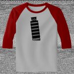 Raglan 3/4 Roundneck Shirt (Gray Body) Thumbnail