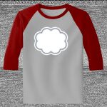 Raglan 3/4 Roundneck Shirt (Gray Body) Thumbnail