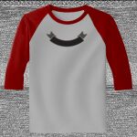 Raglan 3/4 Roundneck Shirt (Gray Body) Thumbnail