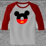 Raglan 3/4 Roundneck Shirt (Gray Body) Thumbnail