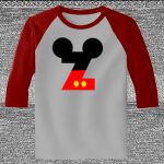 Raglan 3/4 Roundneck Shirt (Gray Body) Thumbnail