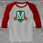 Raglan 3/4 Roundneck Shirt (Gray Body) Thumbnail