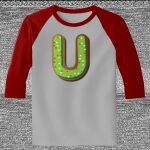 Raglan 3/4 Roundneck Shirt (Gray Body) Thumbnail