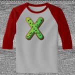 Raglan 3/4 Roundneck Shirt (Gray Body) Thumbnail