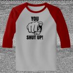 Raglan 3/4 Roundneck Shirt (Gray Body) Thumbnail