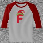 Raglan 3/4 Roundneck Shirt (Gray Body) Thumbnail