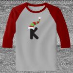 Raglan 3/4 Roundneck Shirt (Gray Body) Thumbnail