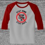 Raglan 3/4 Roundneck Shirt (Gray Body) Thumbnail