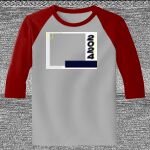 Raglan 3/4 Roundneck Shirt (Gray Body) Thumbnail