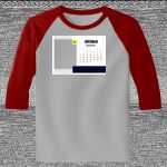 Raglan 3/4 Roundneck Shirt (Gray Body) Thumbnail